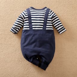 Newborn Baby Rompers Elephant & Giraffe Print Striped Long Sleeve Cotton Soft Jumpsuit Fall Winter Outfit for Toddler Boys Girls
