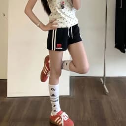 Y2K American Retro Letter Printed Sportswear Women's Summer New Style Sexy Loose Multi-Functional Hot Pants High Waist Straight