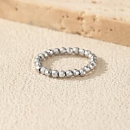 MODIAN 925 Sterling Sliver Simple Stackable Geometric Beaded Rings Trendy Sparkling Beads Finger Ring For Women Fine Jewelry