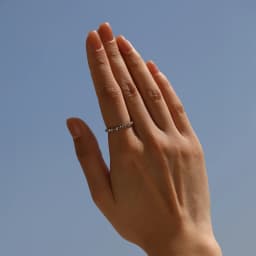 MODIAN 925 Sterling Sliver Simple Stackable Geometric Beaded Rings Trendy Sparkling Beads Finger Ring For Women Fine Jewelry