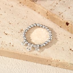 MODIAN Three D Color Moissanite Finger Ring 925 Sterling Sliver Sparkling Lab Diamond Swings Beaded Rings For Women Jewelry