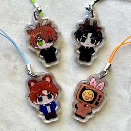 Anime Character Acrylic Keychain Phone Charm Gift for Fans GSGW Theme Collectible Accessories