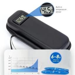 with Thermometer Display Insulin Cooler Travel Case Waterproof Thermal Insulated Refrigerated Medicine Organizer Bag Waterproof