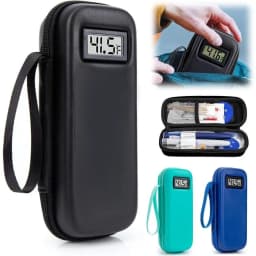 with Thermometer Display Insulin Cooler Travel Case Waterproof Thermal Insulated Refrigerated Medicine Organizer Bag Waterproof