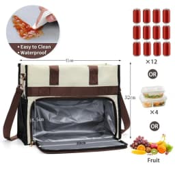 New Multifunctional Insulated Lunch Bag Thermal Oxford Fabric Work Tote Bag Shoulder Strap Leak-Proof Cooler Lunch Box Travel