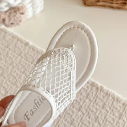 Spring Boys Girl's Flip Flop Sandals Mesh Hook-loop Breathable Chic Kid's Flat Shoe Solid Colors Anti-slip Casual Children Shoes