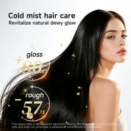 Cold Mist Hair Straightener Steam Flat Iron Anti Frizz Ceramic Coating Negative Ion Rotating Cord Straightener Curler 2 in 1
