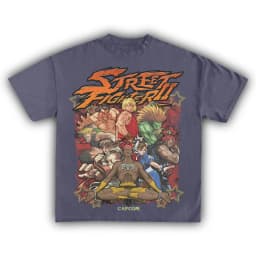 Street Fighter II Characters Graphic T-shirt Men's Women's Casual Cotton Streetwear Short Sleeve O-neck Tee