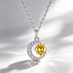 S925 Silver Crescent Moissanite D VVS Women's Necklace Luxury Star and Moon Pendant Elegant Clavicle Chain Cute Jewelry