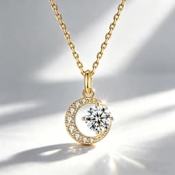 S925 Silver Crescent Moissanite D VVS Women's Necklace Luxury Star and Moon Pendant Elegant Clavicle Chain Cute Jewelry