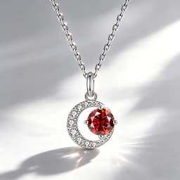 S925 Silver Crescent Moissanite D VVS Women's Necklace Luxury Star and Moon Pendant Elegant Clavicle Chain Cute Jewelry