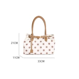 New Korean Stylish Polka Dot Tote Bag Personalized Casual Shoulder Bag Belt Decor Simple Versatile Commuter Underarm Bags