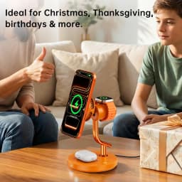 HaaYot Qi2.2 25W Magnetic Wireless Charger Stand for iPhone 17/16 Fast Charging,AI Cooling Charging Pad for Galaxy S25/S26 Ultra