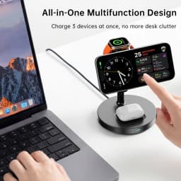 HaaYot Qi2.2 25W Magnetic Wireless Charger Stand for iPhone 17/16 Fast Charging,AI Cooling Charging Pad for Galaxy S25/S26 Ultra