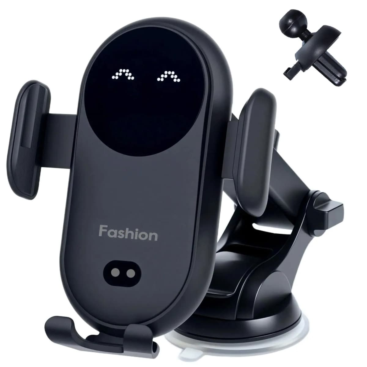 Wireless Car Charger Stand Fast Charging with Infrared Auto Clamp for iPhone 17 Samsung Phone Mount (Vent/Dashboard/Windshield)