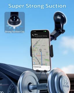 Wireless Car Charger Stand Fast Charging with Infrared Auto Clamp for iPhone 17 Samsung Phone Mount (Vent/Dashboard/Windshield)