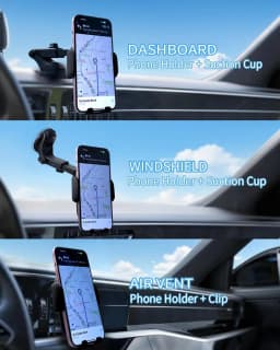 Wireless Car Charger Stand Fast Charging with Infrared Auto Clamp for iPhone 17 Samsung Phone Mount (Vent/Dashboard/Windshield)