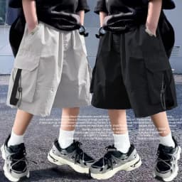 Summer Cool Teen Boys Short Pants Loose Style Casual Big Pocket Mid-length Shorts For 4-14 Years Kids Bermuda Trousers