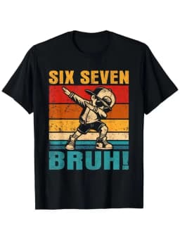 Italian Brainrot Brush Boys Cotton T-Shirt SIX SEVEN 67 Digital Puzzle Print Kids Casual Top Children's Short Sleeved Tee Shirt