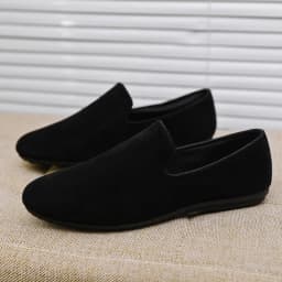 Hot Sale Black Loafers Men Summer Flat Shoes Comfortable Lightweight Men's Casual Shoes Non-slip Slip-on Shoes Man Lazy Shoes