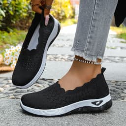 Women shoes Orthopedic Knit Walking Shoes Breathable Slip-On Loafers Soft Non-Slip Wedge Sneakers Comfortable Casual Footwear