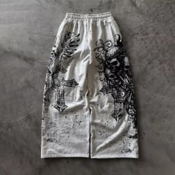 2026 Y2K Retro Casual Pants Gothic Skull Direct Spray Printing Floor Pants Oversized Unisex Streetwear Fashion Clothing Joggers
