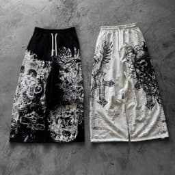 2026 Y2K Retro Casual Pants Gothic Skull Direct Spray Printing Floor Pants Oversized Unisex Streetwear Fashion Clothing Joggers
