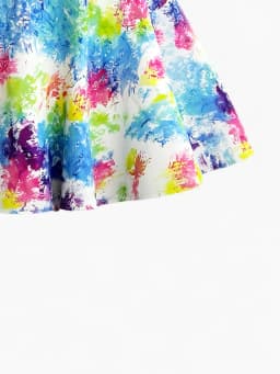 Girls Summer 7-14Y High Waisted Colorful Tie-Dye Print Skort with Built-in Shorts for Daily Tennis School Outdoor Casual Trendy