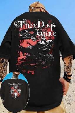 Fashion 2026 Three Days Grace Canada Band Graphic TShirt Mens Womens Cotton Tee Summer Casual Short Sleeve Round Neck Clothing