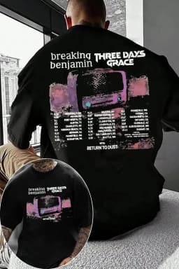 Fashion 2026 Three Days Grace Canada Band Graphic TShirt Mens Womens Cotton Tee Summer Casual Short Sleeve Round Neck Clothing