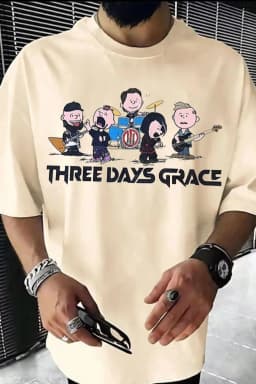 Fashion 2026 Three Days Grace Canada Band Graphic TShirt Mens Womens Cotton Tee Summer Casual Short Sleeve Round Neck Clothing