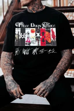 Fashion 2026 Three Days Grace Canada Band Graphic TShirt Mens Womens Cotton Tee Summer Casual Short Sleeve Round Neck Clothing
