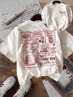 Born To Read Graphic T-Shirt Women Bookish Coquette Aesthetic Print Tee Vintage Harajuku Short Sleeve Casual Summer Fashion Top
