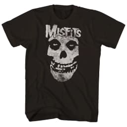 New Fashion Misfits Punk Style Tshirt Retro Street Skull Pattern Men's T-shirt