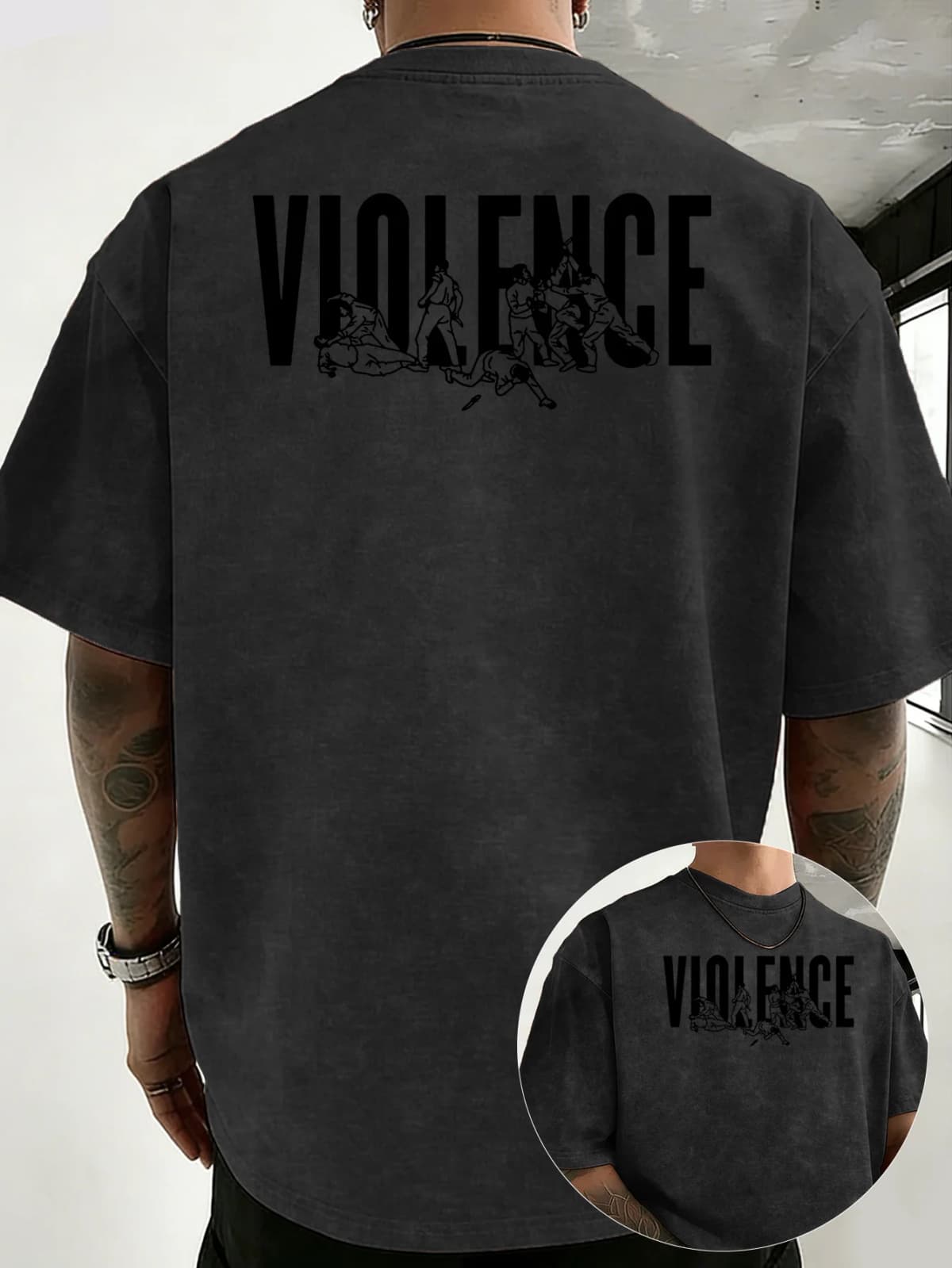 2026 Summer Men's Vintage Washed Pure Cotton T-Shirt Soft and Comfortable for Casual Sports and Outdoor Wear Men's Clothing