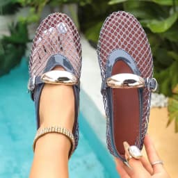 In Summer, Wear Round Toe, Straight Buckles, Casual and Comfortable, Women's Flats, Cut-out Mary Jane Single Shoes,fishnet Shoes
