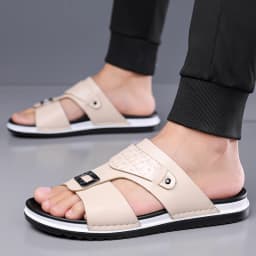 Men's Summer Comfortable Breathable Fashion Simple Slippers Outdoor Wear-Resistant Soft Bottom Casual Sandals-DH5306
