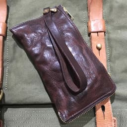 AETOO Locomotive retro long pleated to do old men's first layer cowhide purse hand bag coin purse