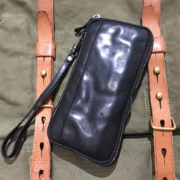 AETOO Locomotive retro long pleated to do old men's first layer cowhide purse hand bag coin purse