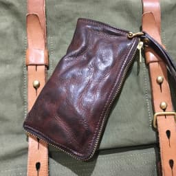 AETOO Locomotive retro long pleated to do old men's first layer cowhide purse hand bag coin purse