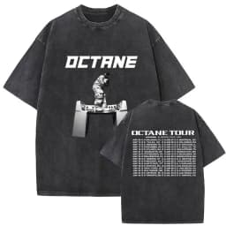 Rapper Don Toliver Octane Tour Album 2026 Vintage Washed Graphics T Shirts Men's Hip Hop Gothic Short Sleeve T-shirts Streetwear
