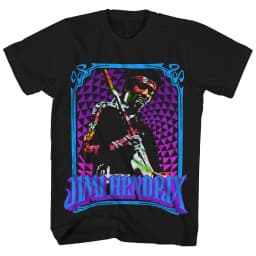 Retro Jimi Hendrix Rock Musician and Electric Guitarist T-Shirt 100% Cotton Graphic Tee Men Women Summer Streetwear Top
