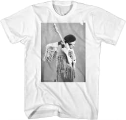 Retro Jimi Hendrix Rock Musician and Electric Guitarist T-Shirt 100% Cotton Graphic Tee Men Women Summer Streetwear Top