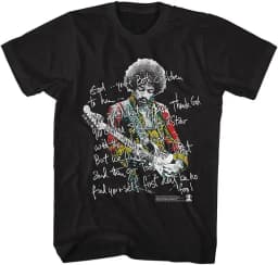 Retro Jimi Hendrix Rock Musician and Electric Guitarist T-Shirt 100% Cotton Graphic Tee Men Women Summer Streetwear Top