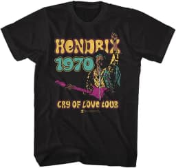 Retro Jimi Hendrix Rock Musician and Electric Guitarist T-Shirt 100% Cotton Graphic Tee Men Women Summer Streetwear Top