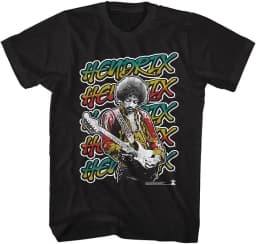 Retro Jimi Hendrix Rock Musician and Electric Guitarist T-Shirt 100% Cotton Graphic Tee Men Women Summer Streetwear Top