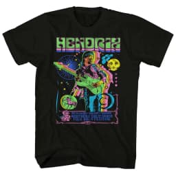 Retro Jimi Hendrix Rock Musician and Electric Guitarist T-Shirt 100% Cotton Graphic Tee Men Women Summer Streetwear Top