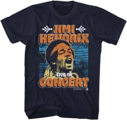 Retro Jimi Hendrix Rock Musician and Electric Guitarist T-Shirt 100% Cotton Graphic Tee Men Women Summer Streetwear Top