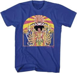 Retro Jimi Hendrix Rock Musician and Electric Guitarist T-Shirt 100% Cotton Graphic Tee Men Women Summer Streetwear Top