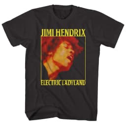 Retro Jimi Hendrix Rock Musician and Electric Guitarist T-Shirt 100% Cotton Graphic Tee Men Women Summer Streetwear Top